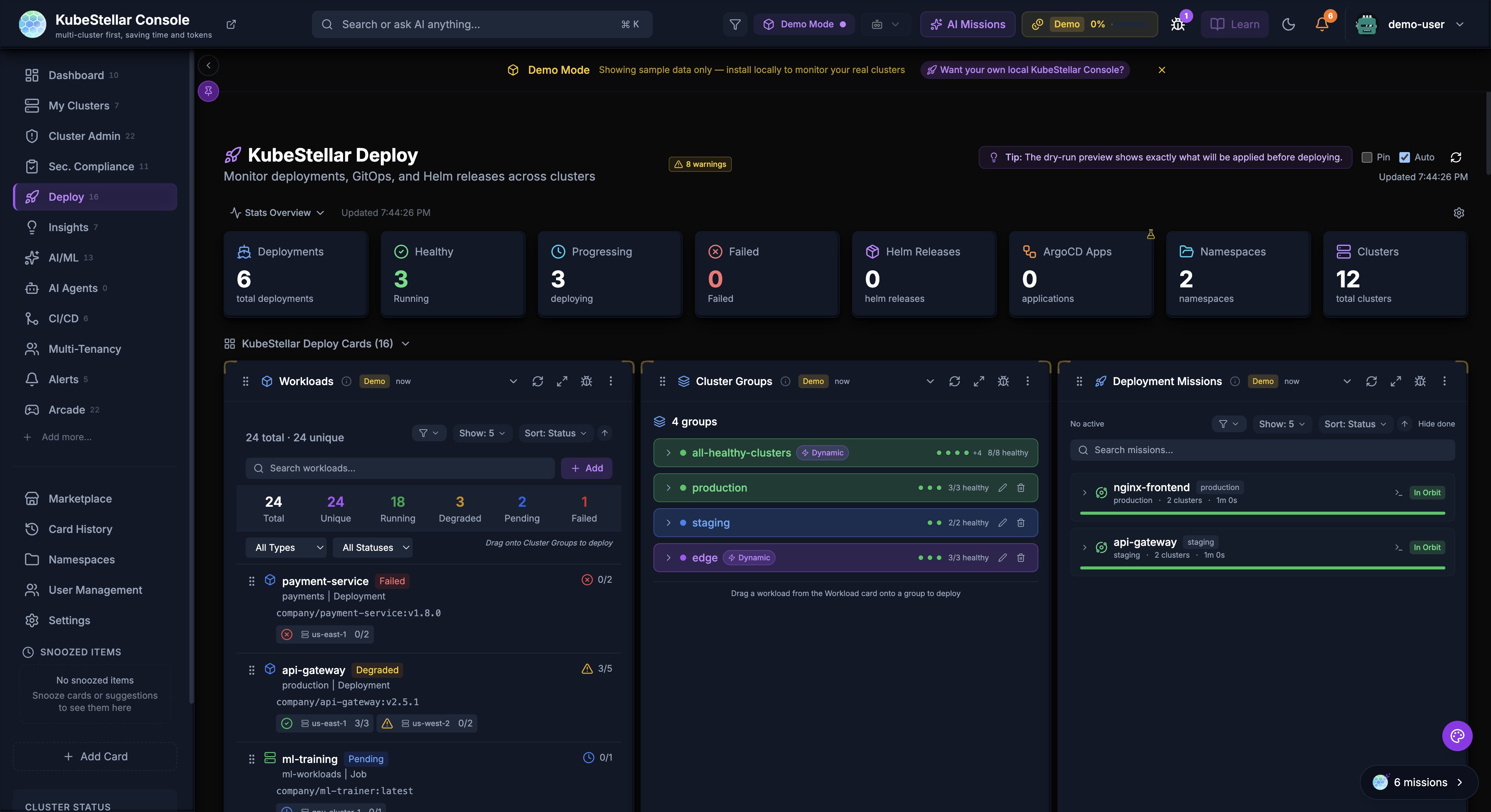 Deploy Page